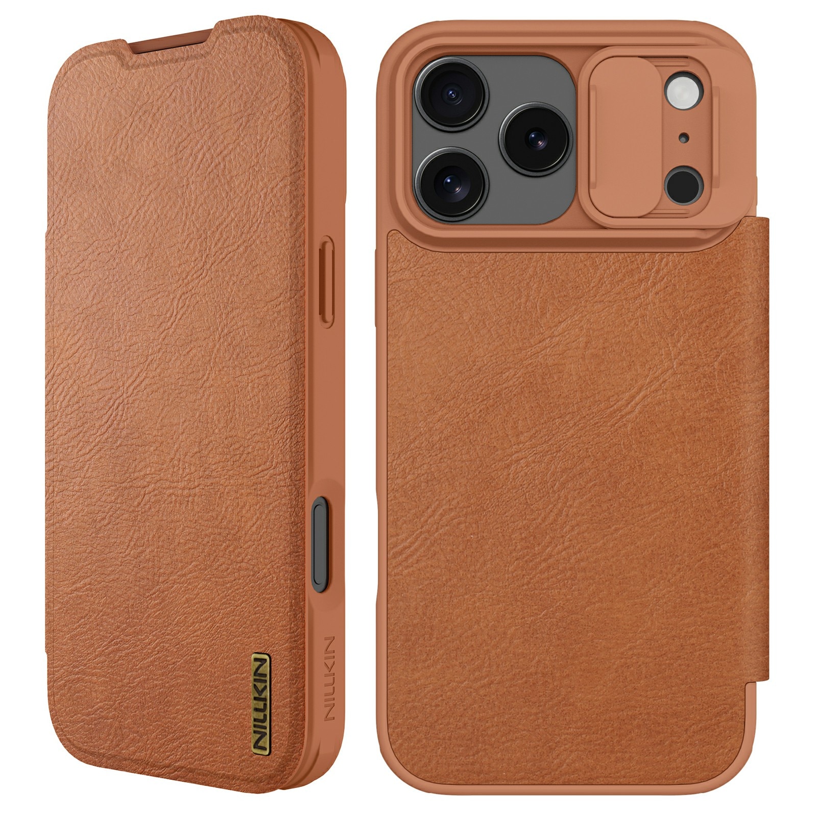 Cover Qin Pro CamShield iPhone 17 Pro Max Marrone