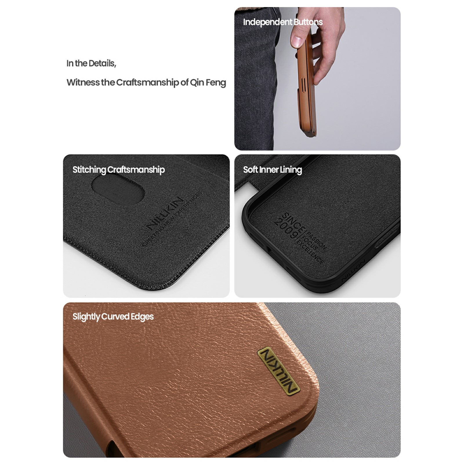 Cover Qin Pro CamShield iPhone 17 Pro Max Marrone