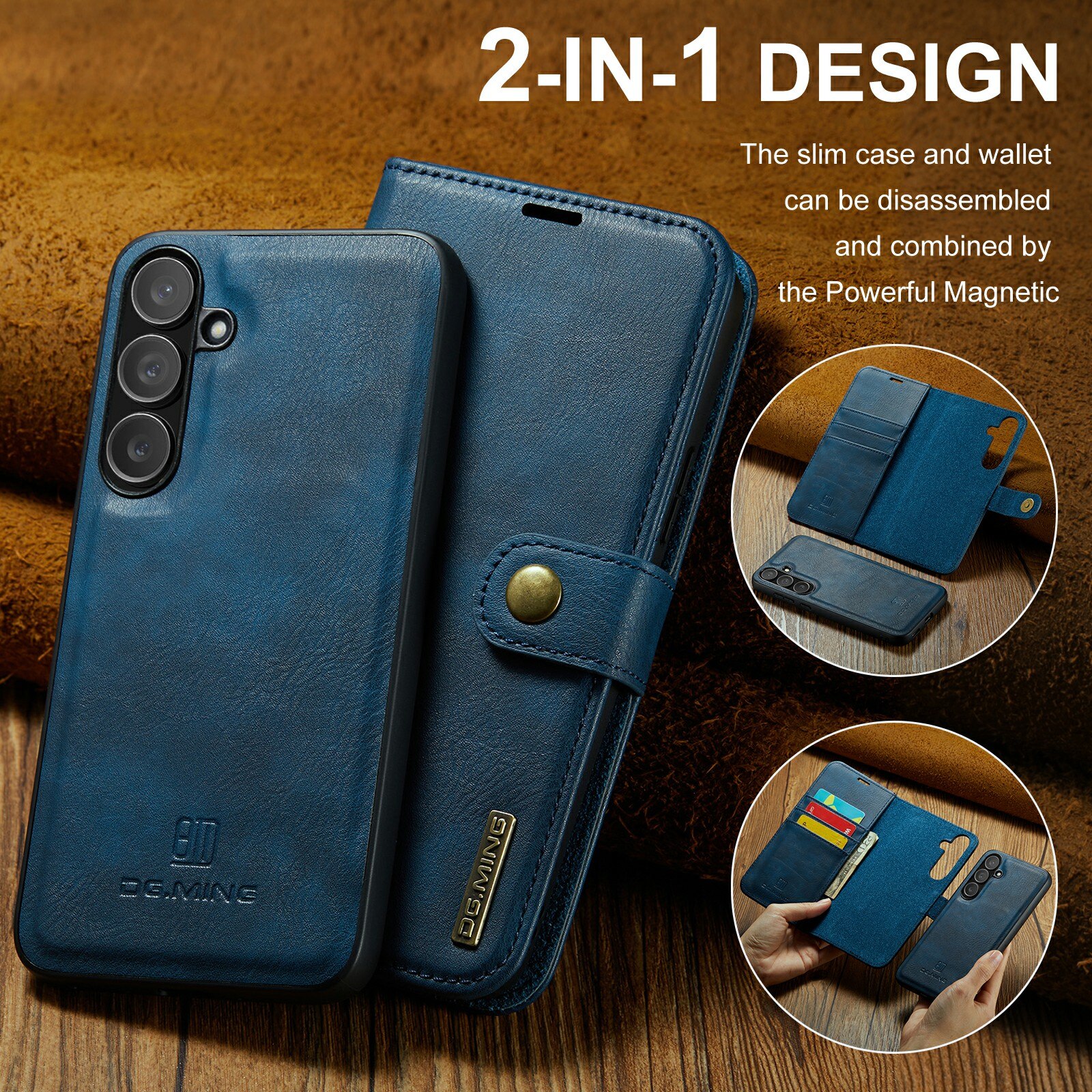Cover portafoglio Magnet Wallet Samsung Galaxy S25 FE Blue