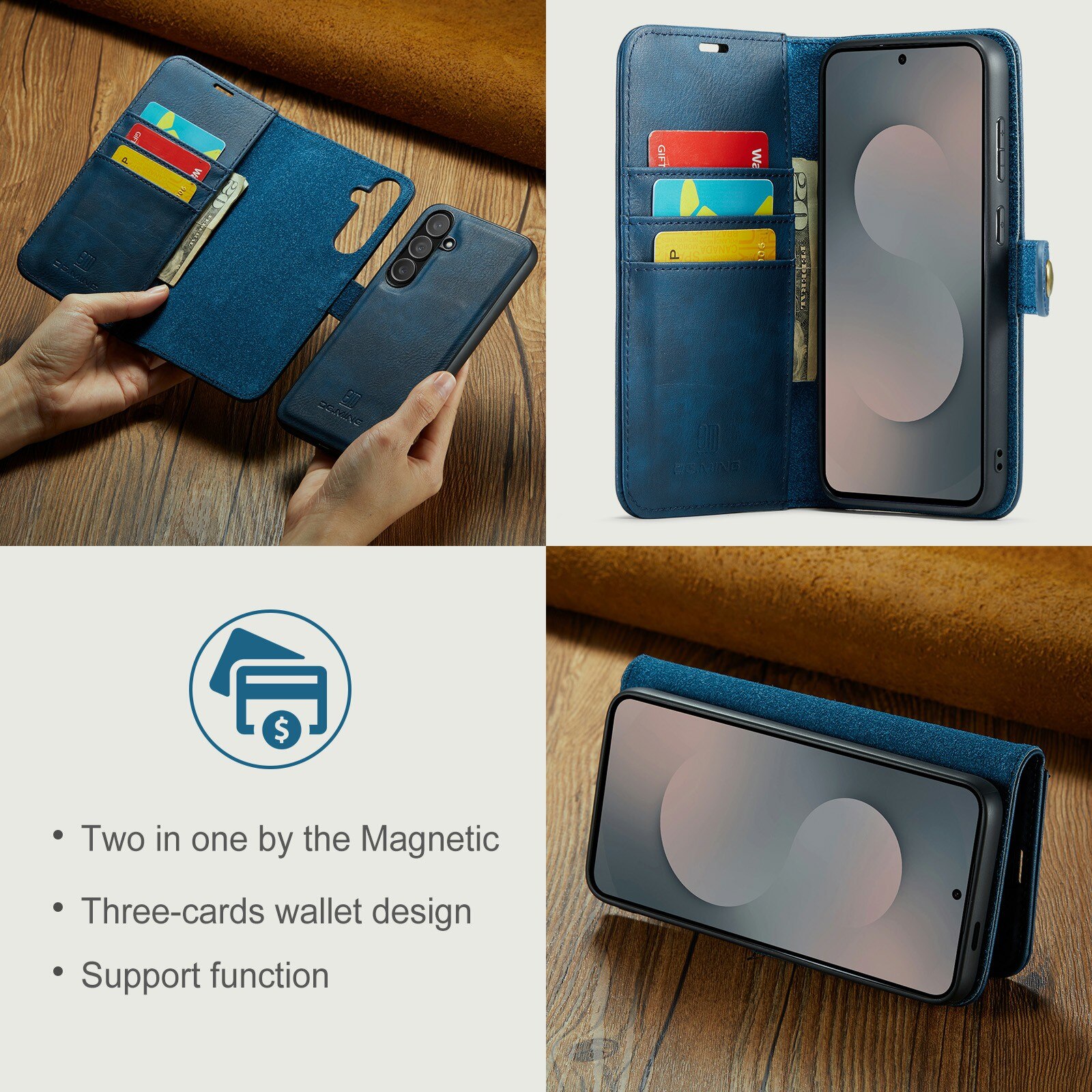 Cover portafoglio Magnet Wallet Samsung Galaxy S25 FE Blue