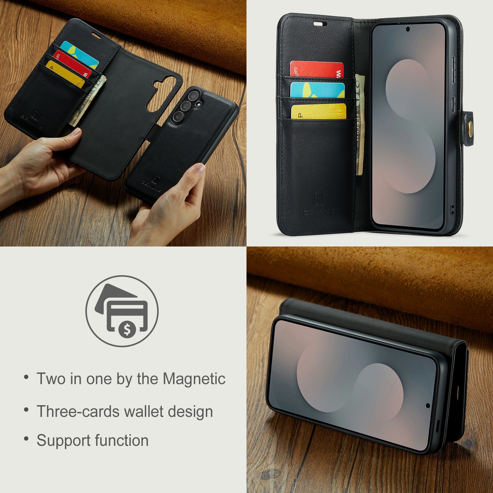 Cover portafoglio Magnet Wallet Samsung Galaxy S25 FE Black