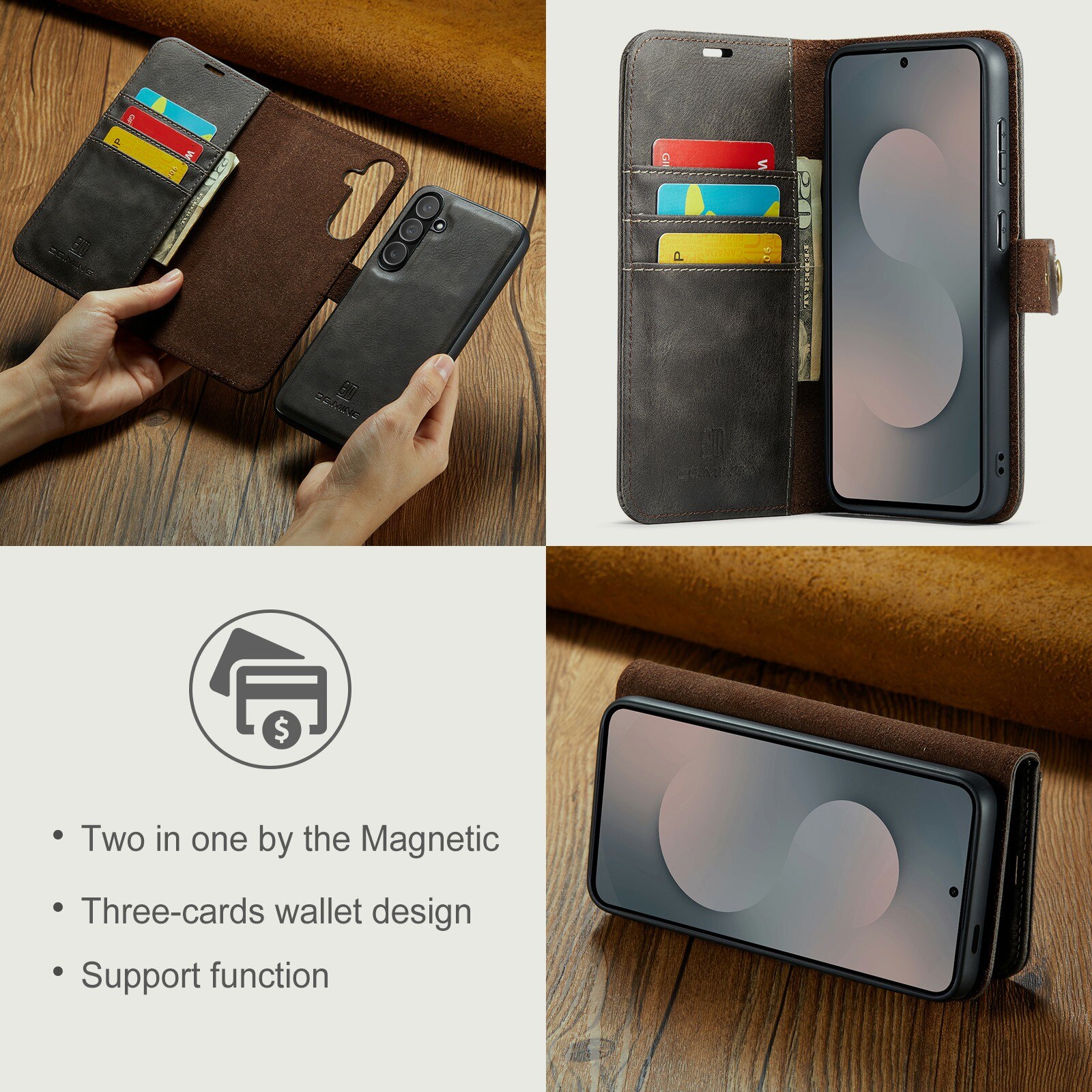 Cover portafoglio Magnet Wallet Samsung Galaxy S25 FE Brown