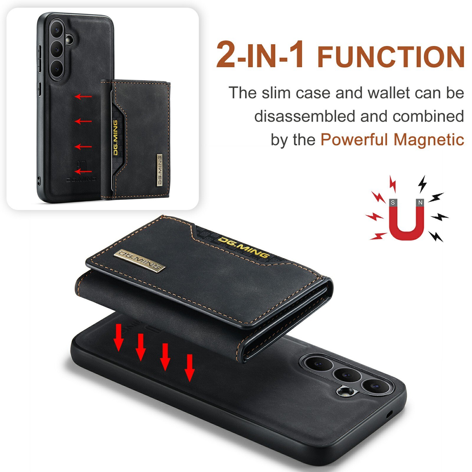 Cover Magnetic Card SlotSamsung Galaxy S25 FE Nero