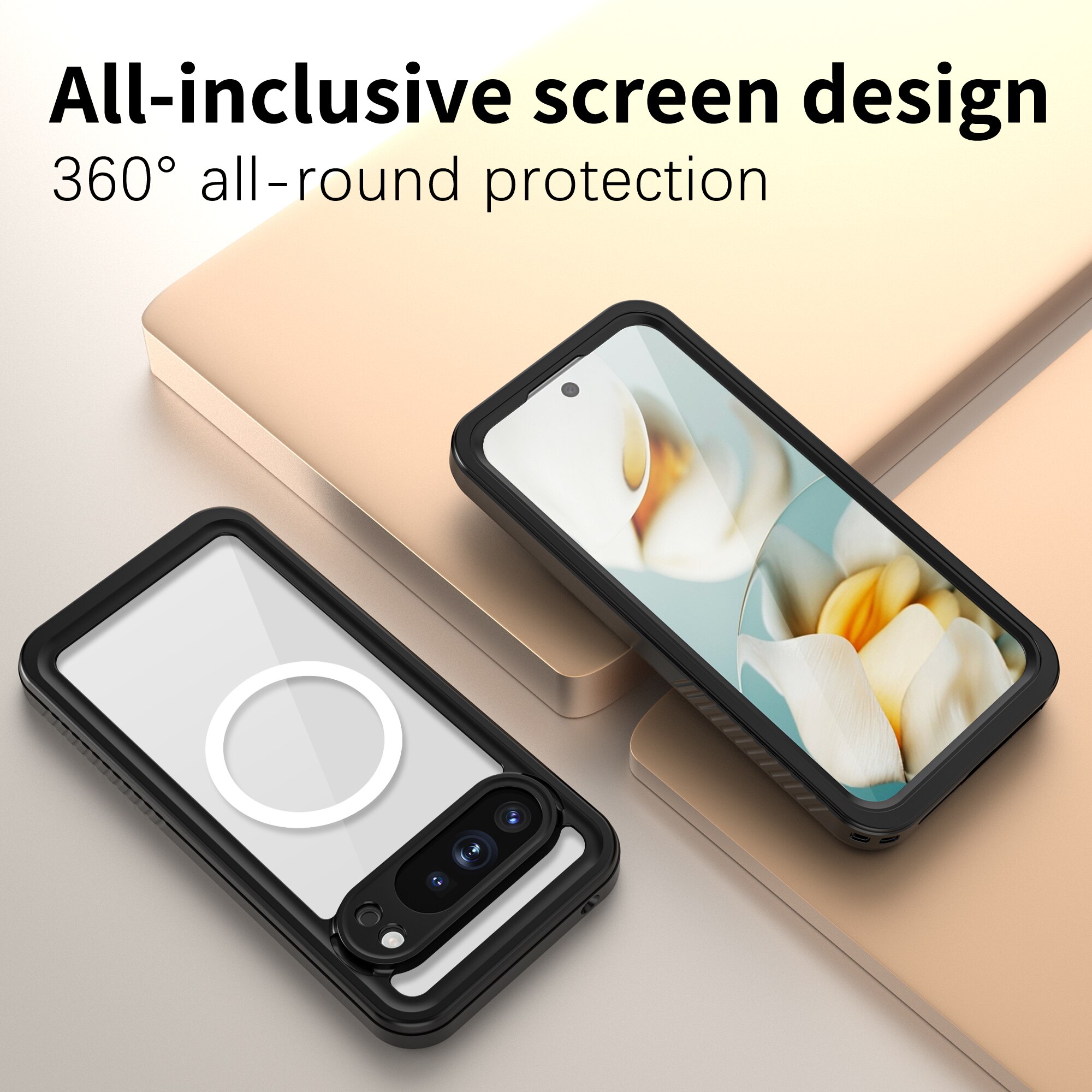 Cover ibrida impermeabile Google Pixel 10 Pro XL trasparente