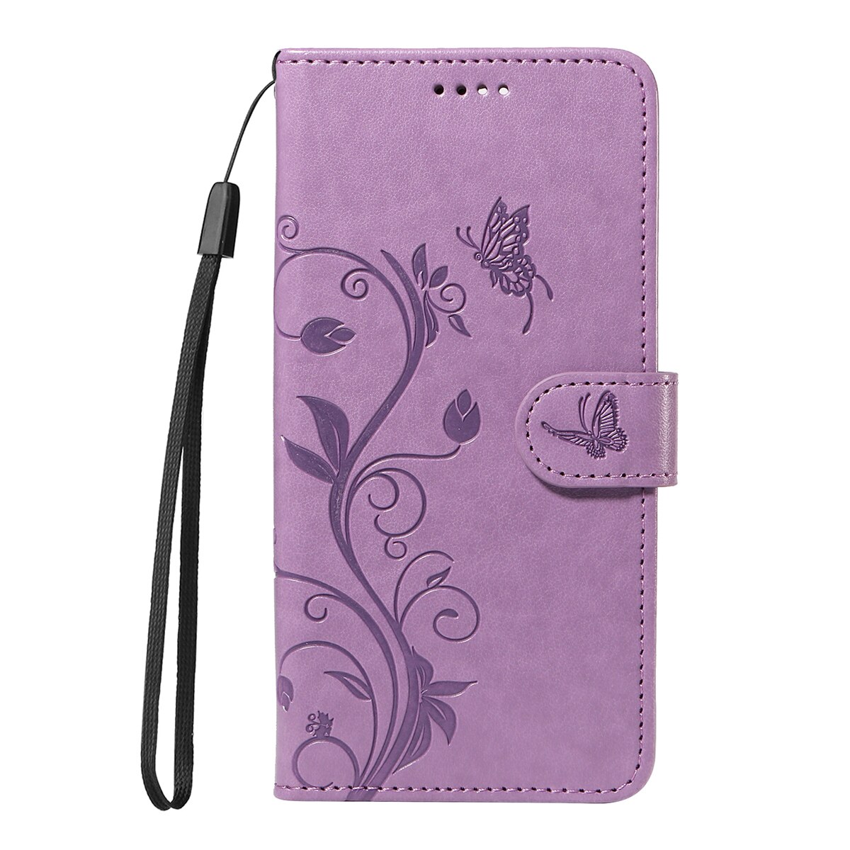 Custodia in pelle a farfalle per Sony Xperia 10 VII, Viola