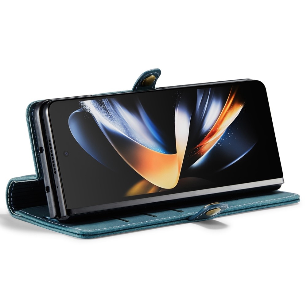 Custodie a portafoglio sottili Samsung Galaxy Z Fold 4 blu