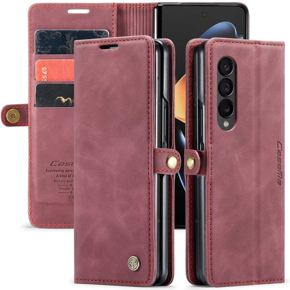 Custodie a portafoglio sottili Samsung Galaxy Z Fold 4 rosso