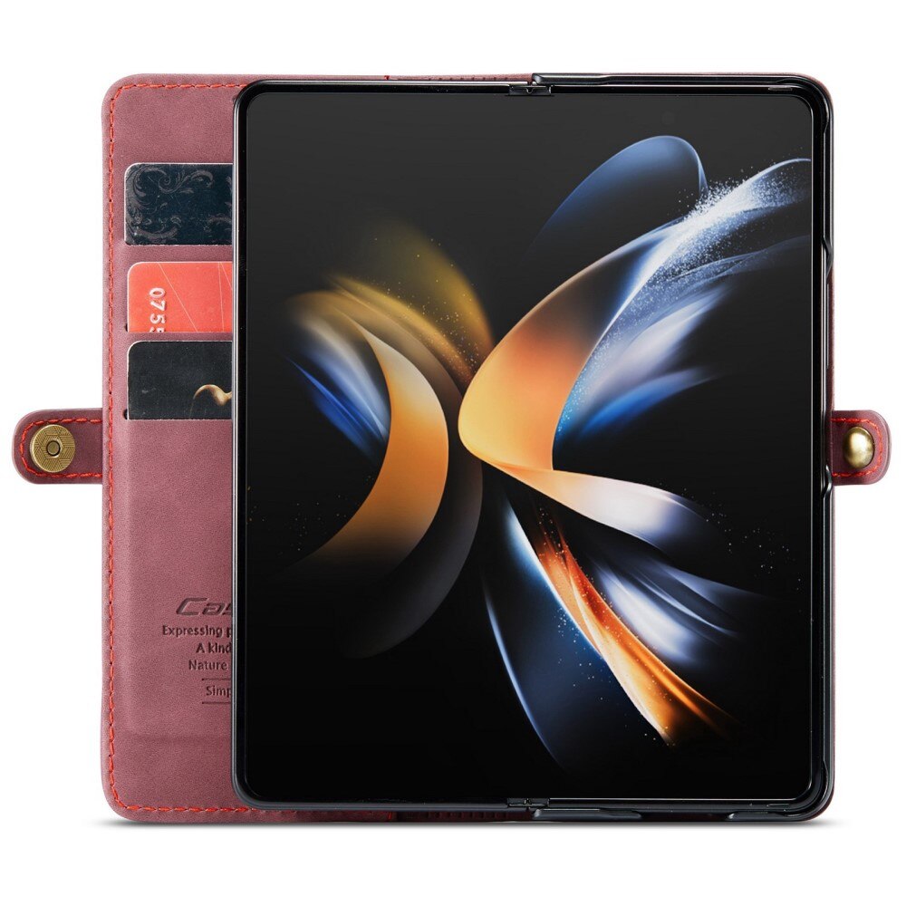 Custodie a portafoglio sottili Samsung Galaxy Z Fold 4 rosso