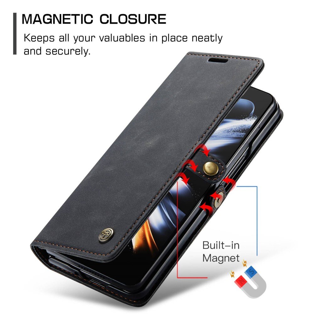 Custodie a portafoglio sottili Samsung Galaxy Z Fold 4 nero