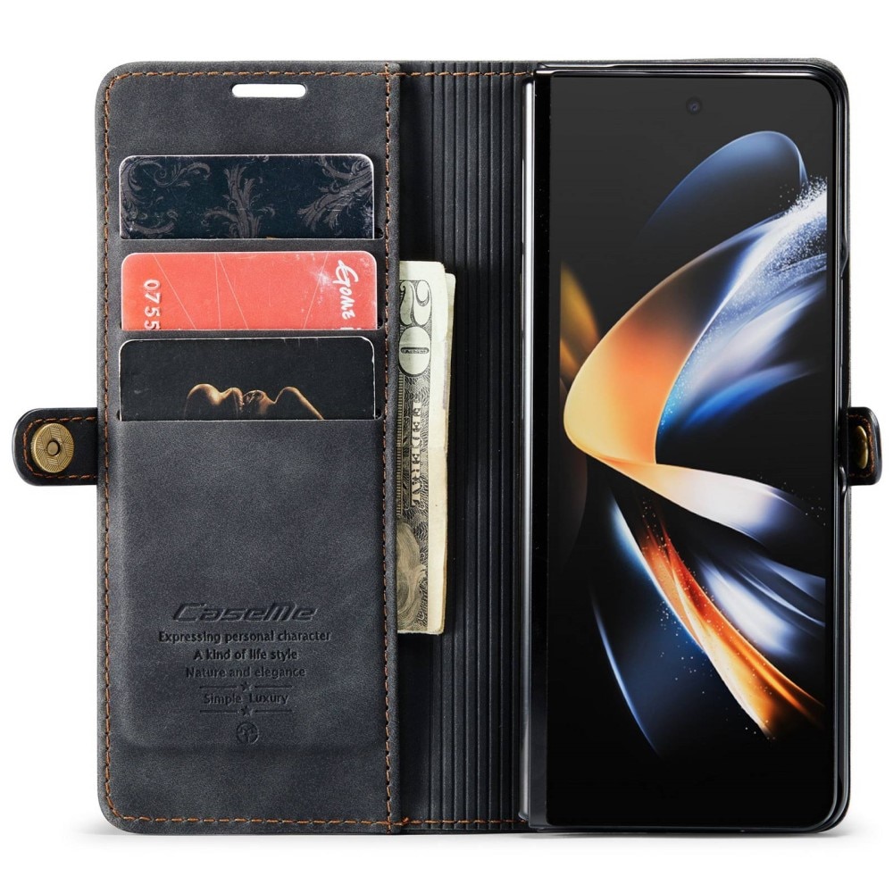 Custodie a portafoglio sottili Samsung Galaxy Z Fold 4 nero