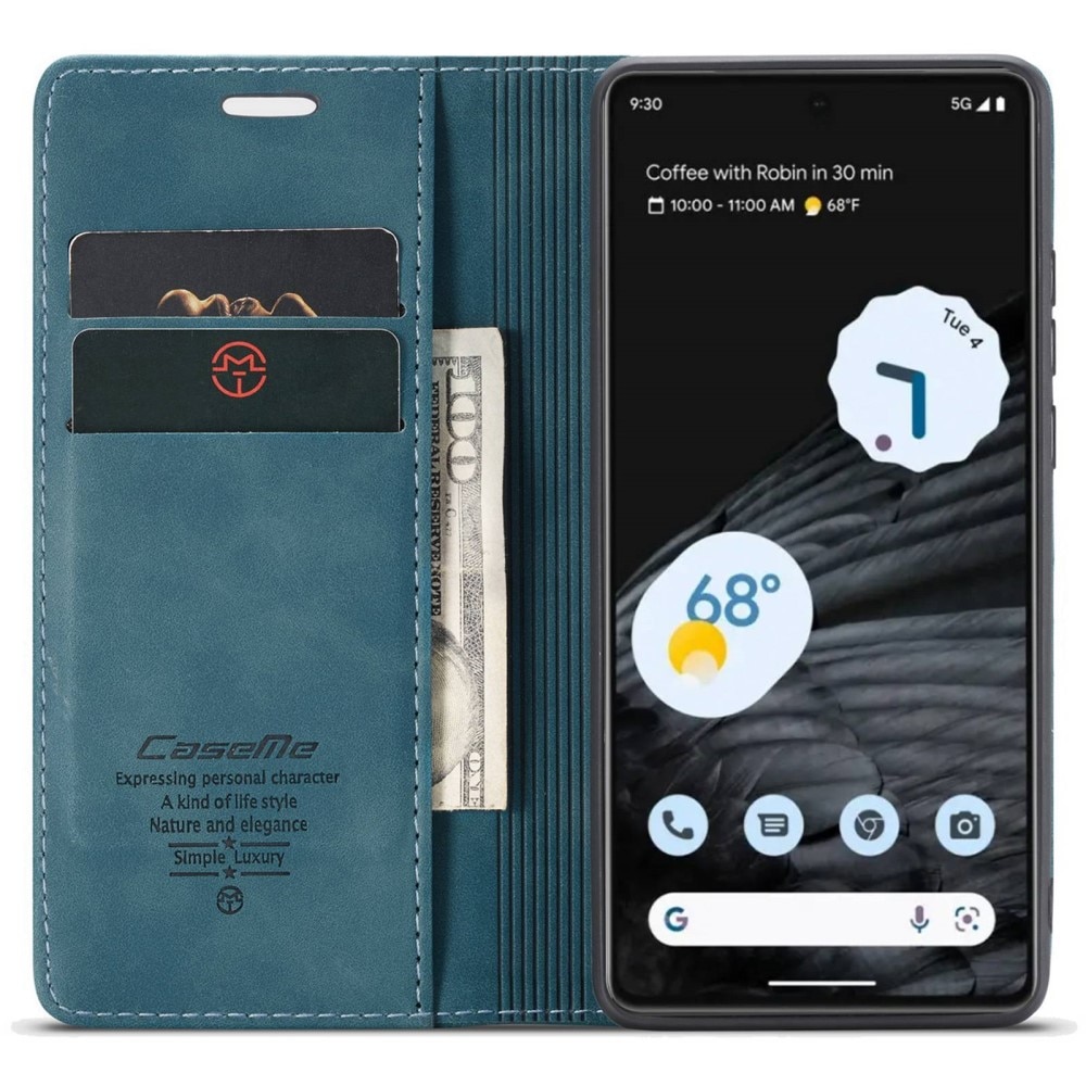 Custodie a portafoglio sottili Google Pixel 7 Blu