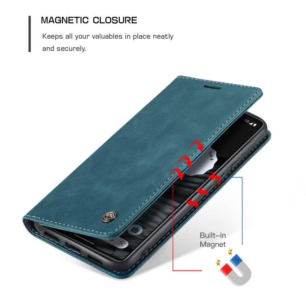 Custodie a portafoglio sottili Google Pixel 7 Blu