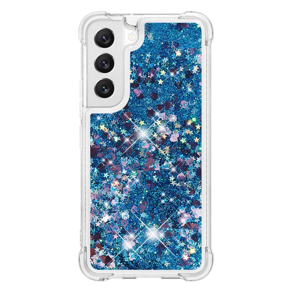 Cover Glitter Powder TPU Samsung Galaxy S23 blu