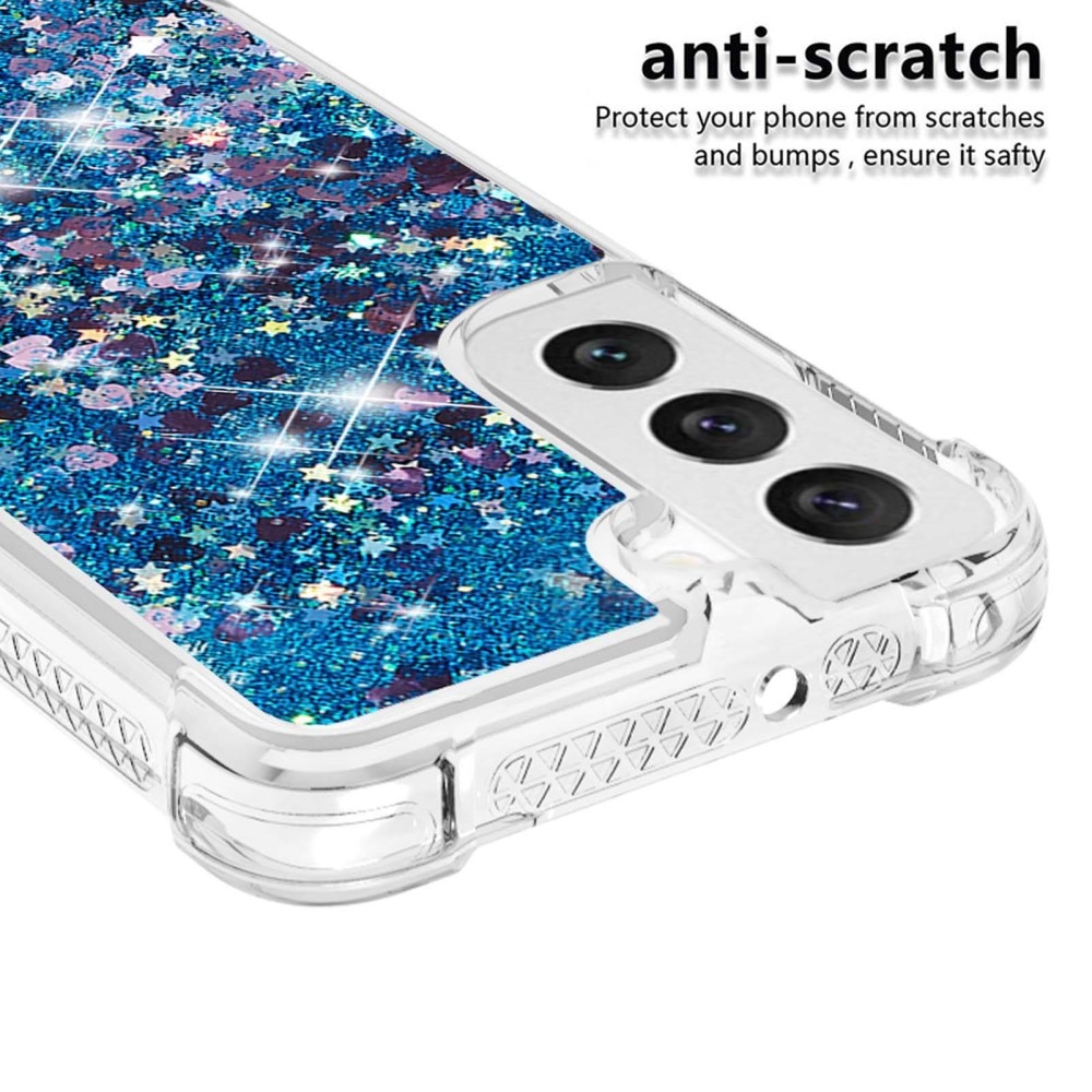 Cover Glitter Powder TPU Samsung Galaxy S23 blu