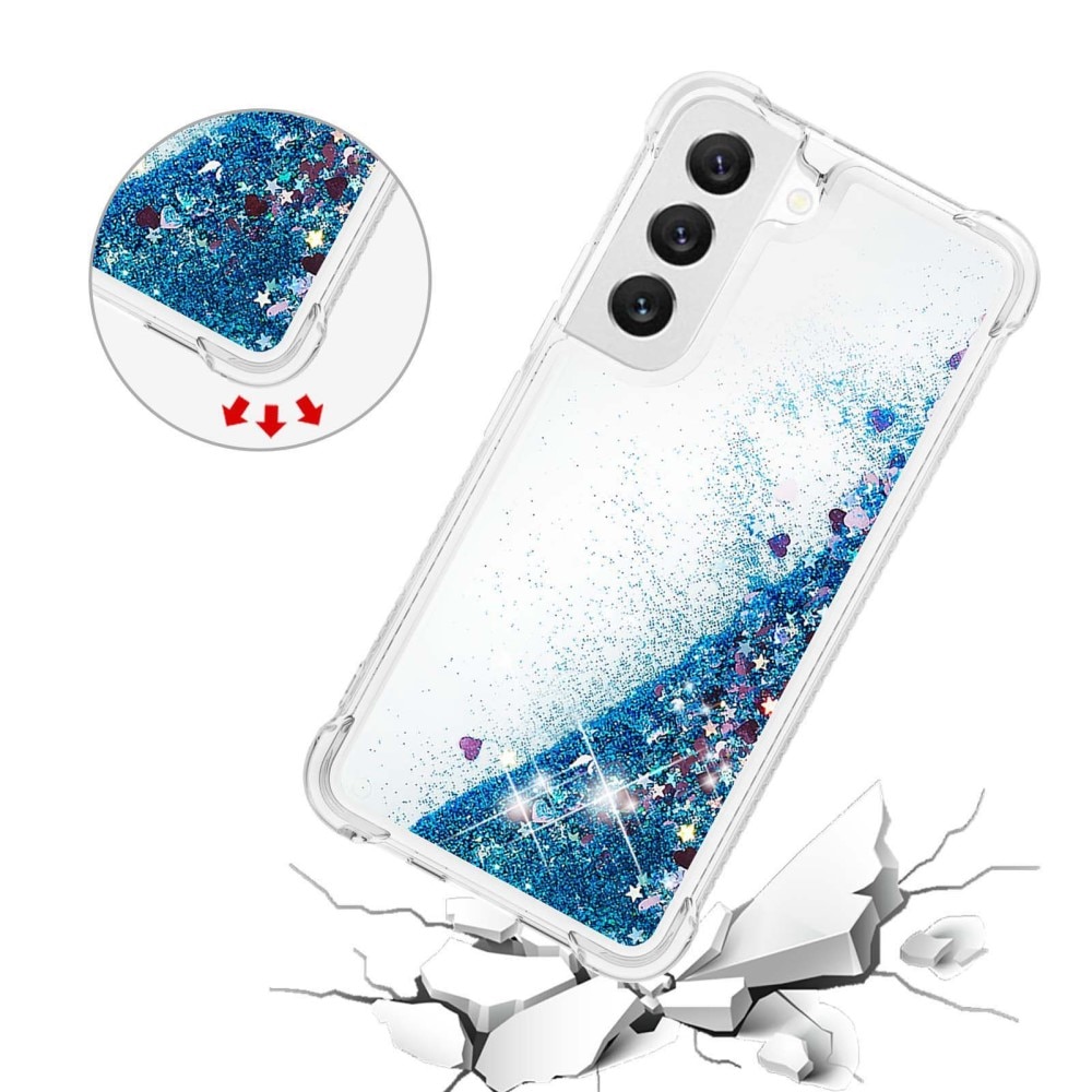 Cover Glitter Powder TPU Samsung Galaxy S23 blu