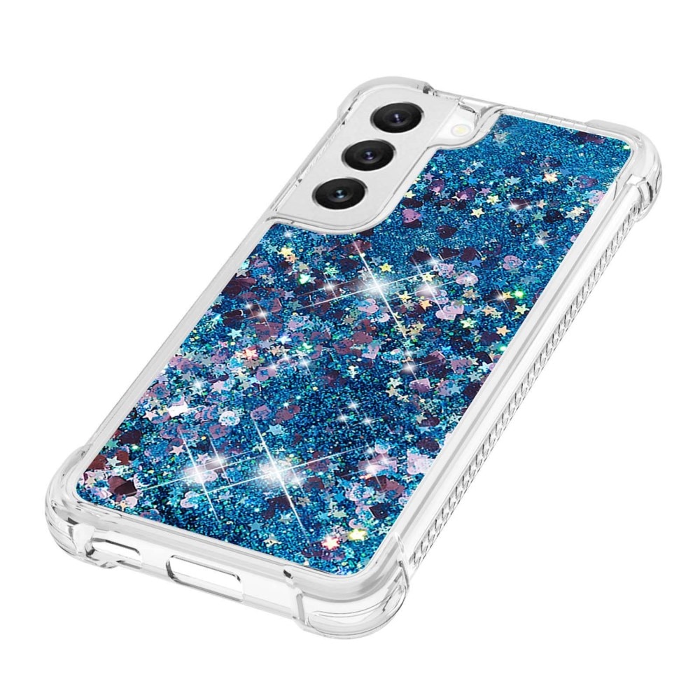 Cover Glitter Powder TPU Samsung Galaxy S23 blu