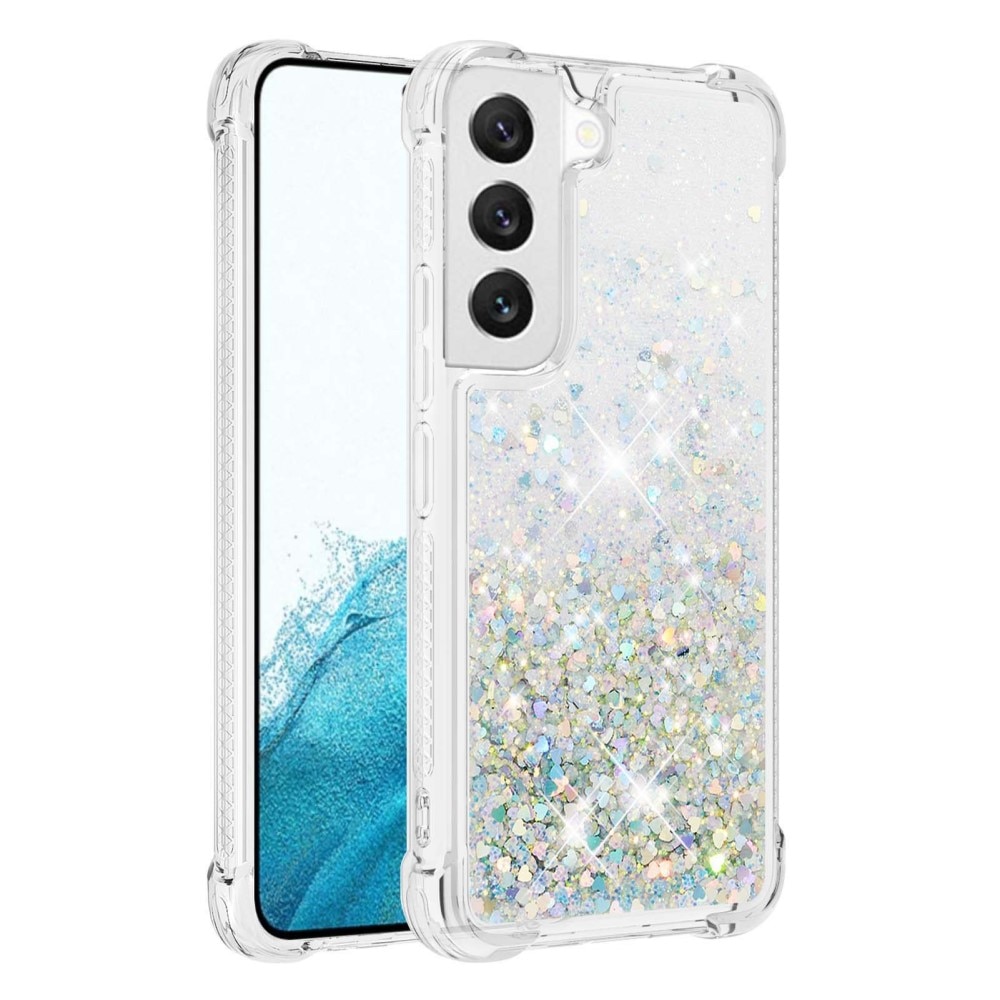 Cover Glitter Powder TPU Samsung Galaxy S23 d'argento
