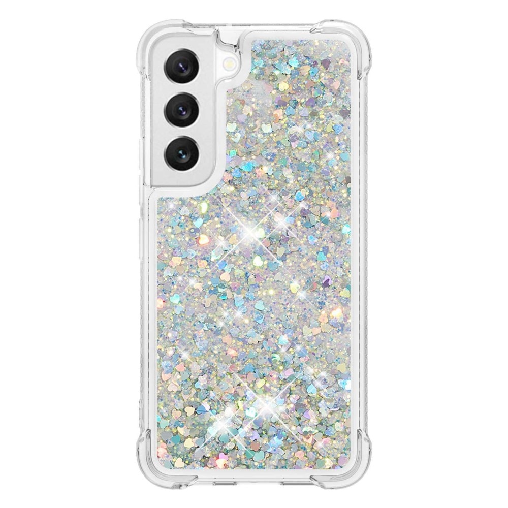 Cover Glitter Powder TPU Samsung Galaxy S23 d'argento