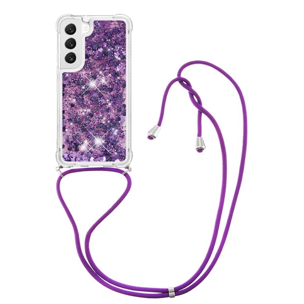 Cover cinturino Glitter Powder TPU Samsung Galaxy S23 viola