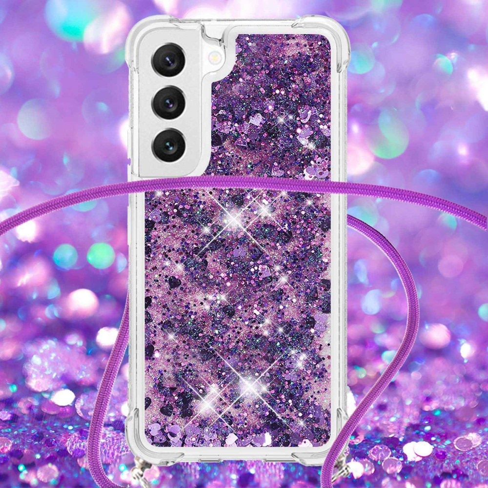 Cover cinturino Glitter Powder TPU Samsung Galaxy S23 viola