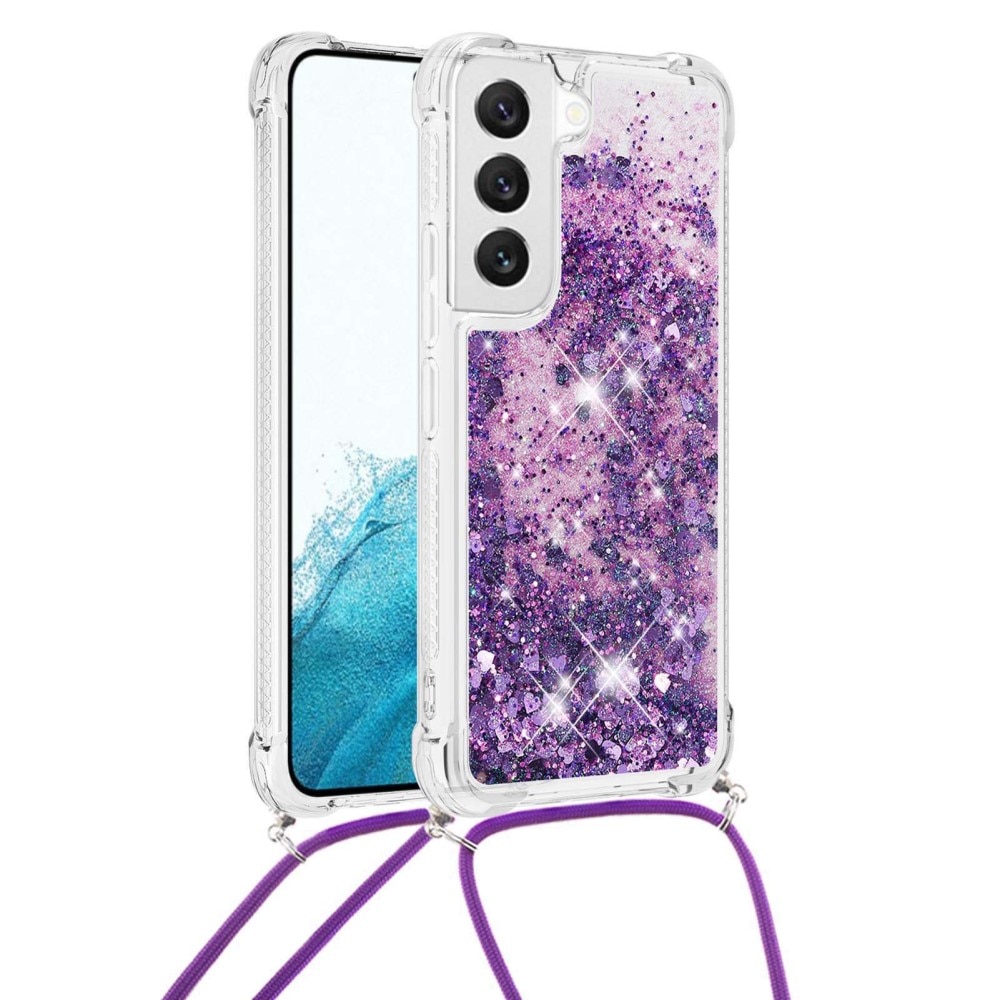 Cover cinturino Glitter Powder TPU Samsung Galaxy S23 viola