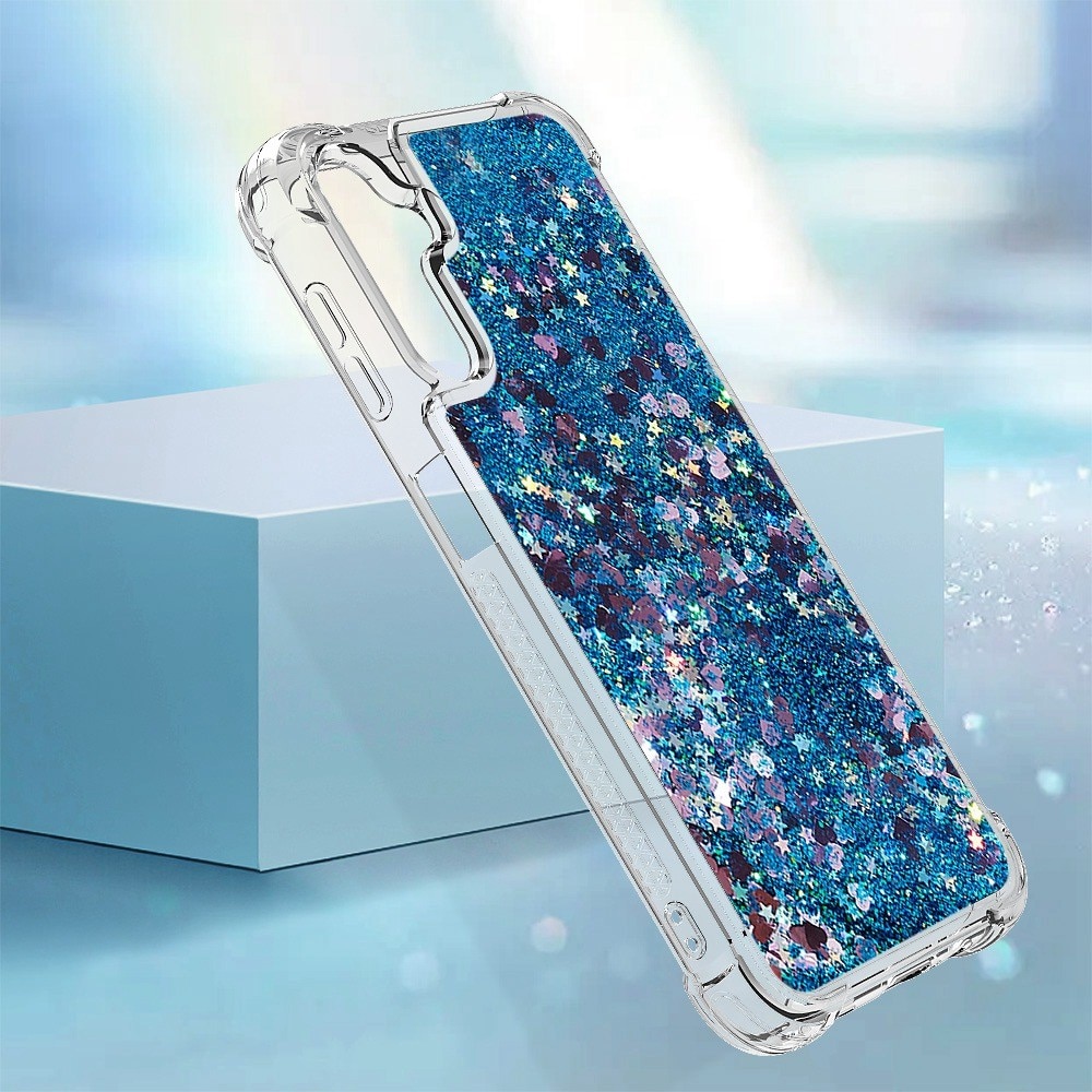 Cover Glitter Powder TPU Samsung Galaxy A14 blu