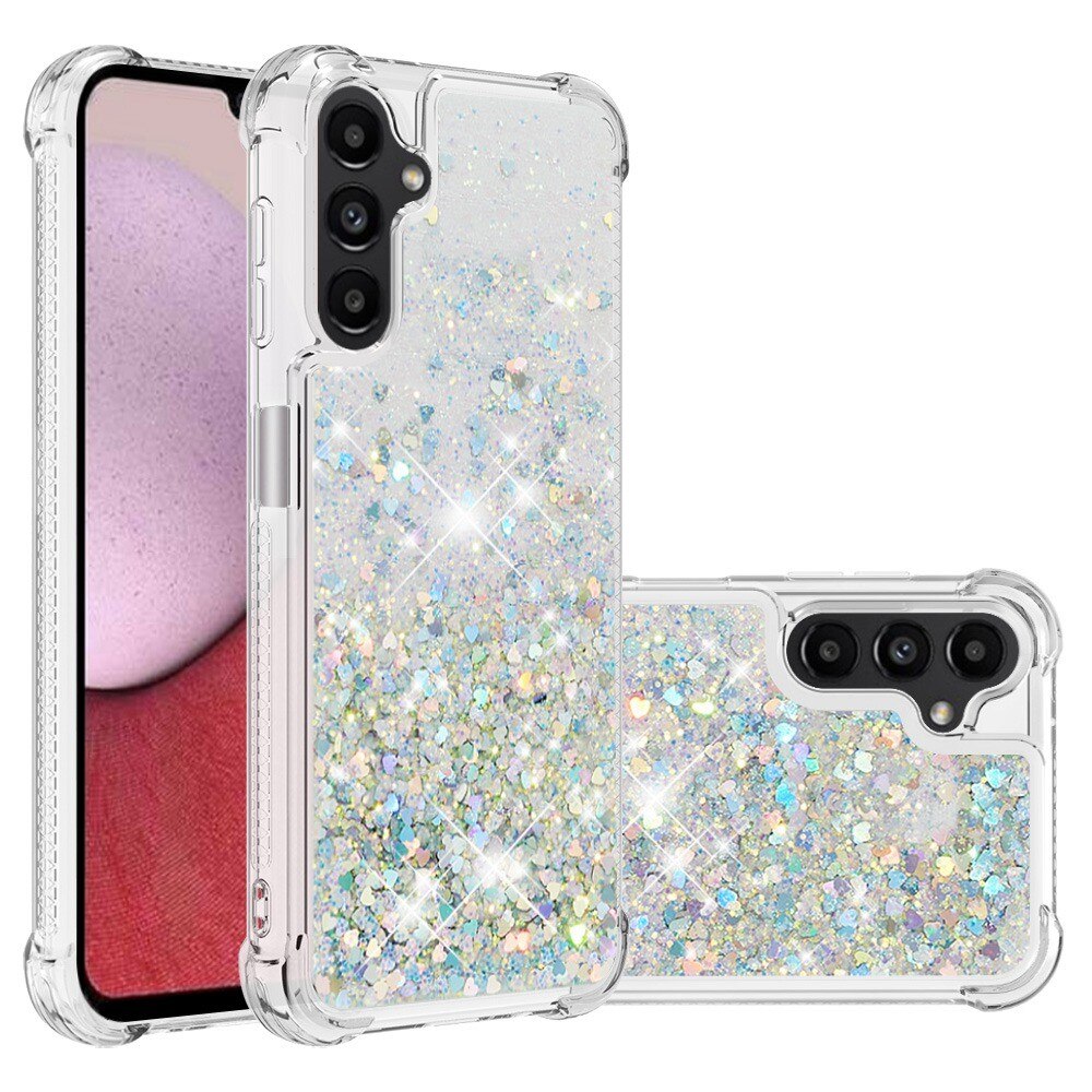 Cover Glitter Powder TPU Samsung Galaxy A14 d'argento