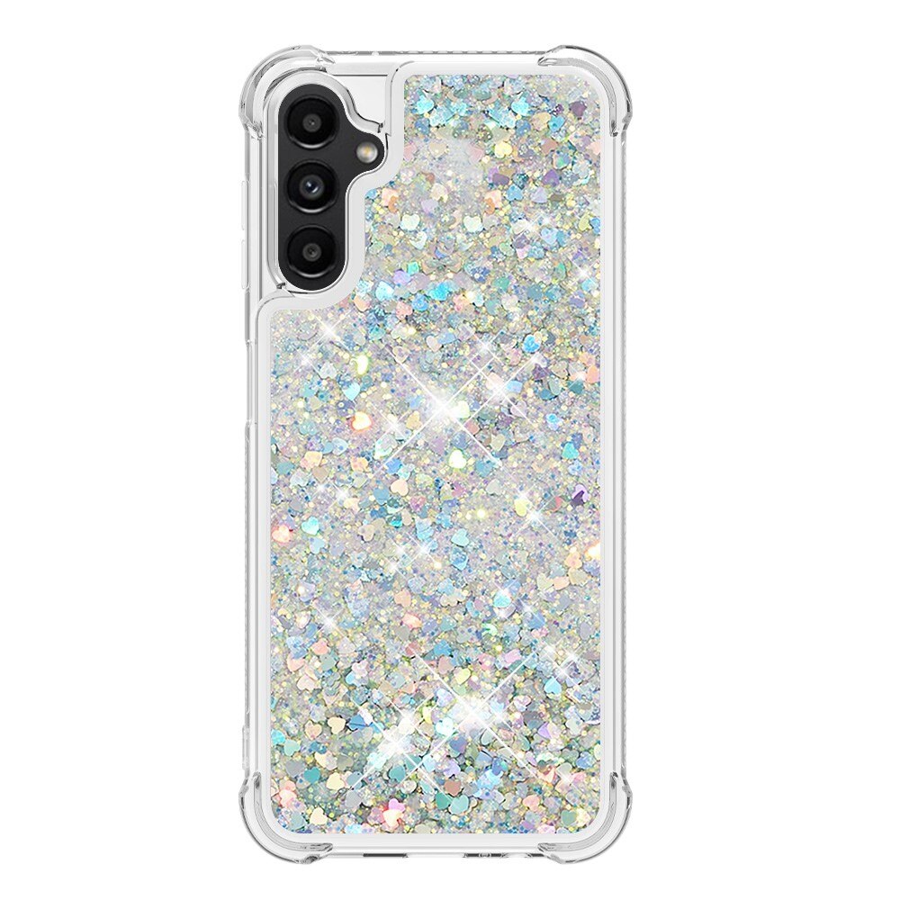 Cover Glitter Powder TPU Samsung Galaxy A14 d'argento