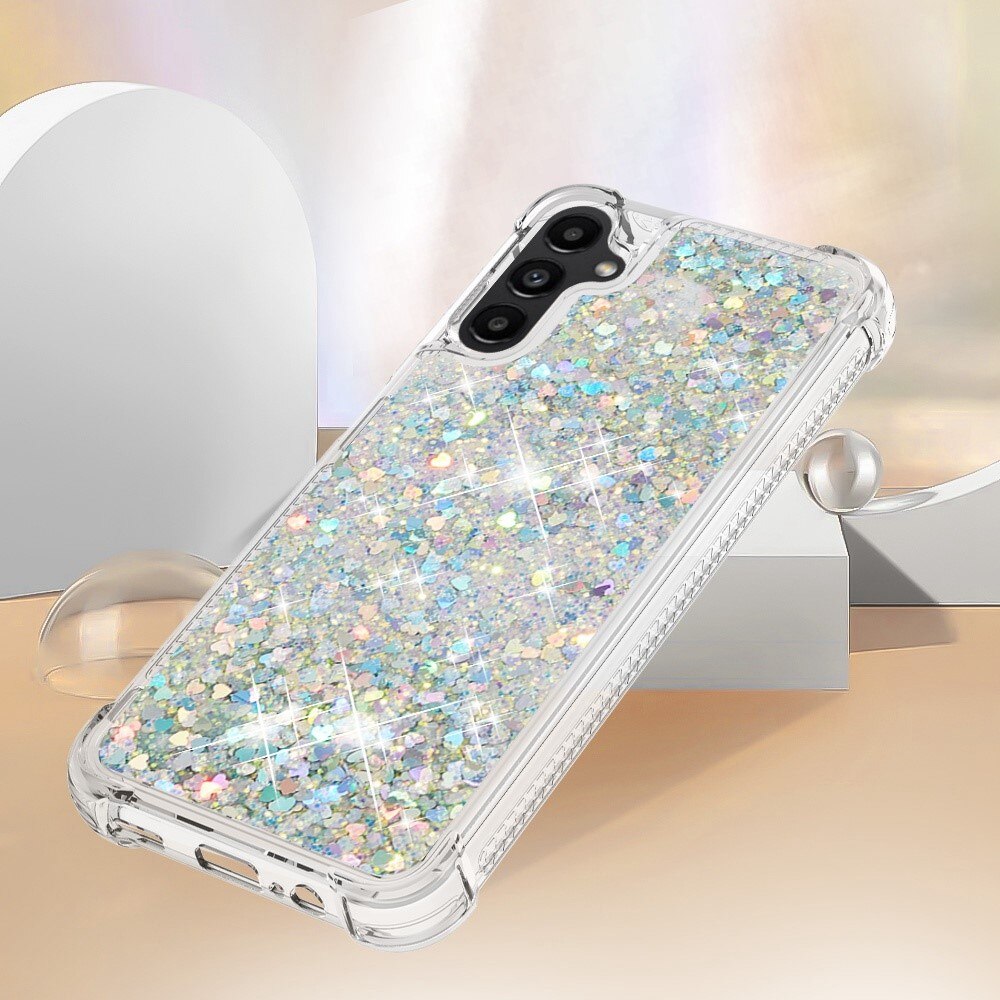 Cover Glitter Powder TPU Samsung Galaxy A14 d'argento