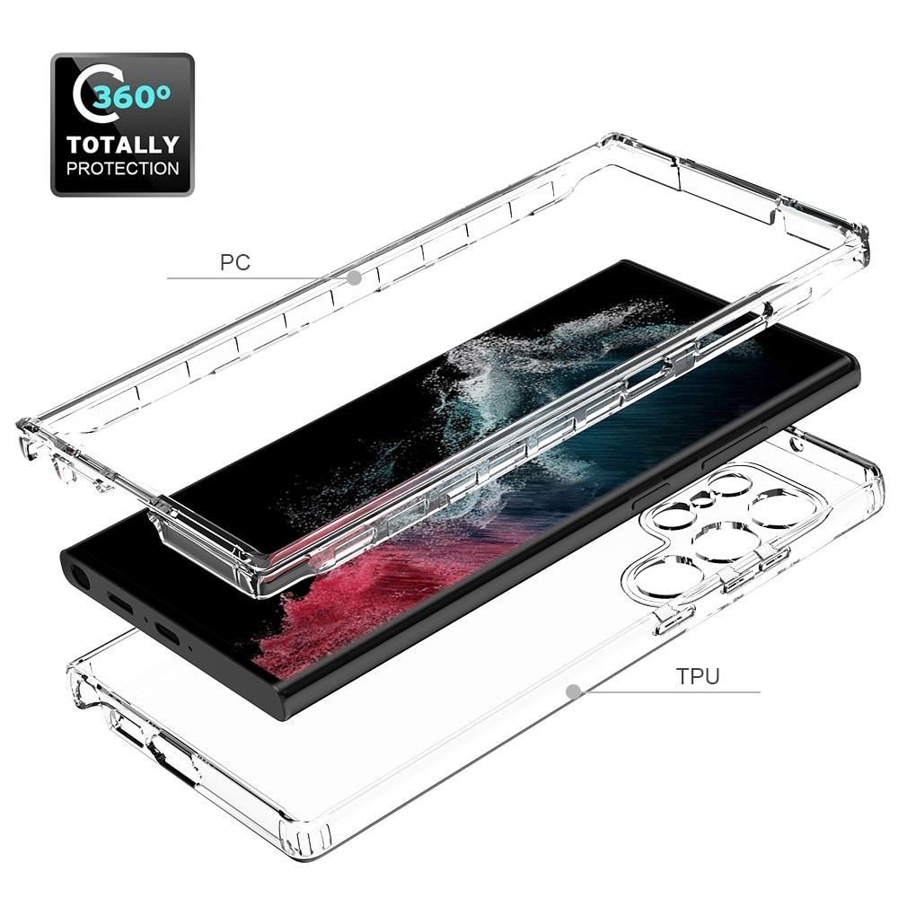 Cover protezione totale Samsung Galaxy S23 Ultra trasparente
