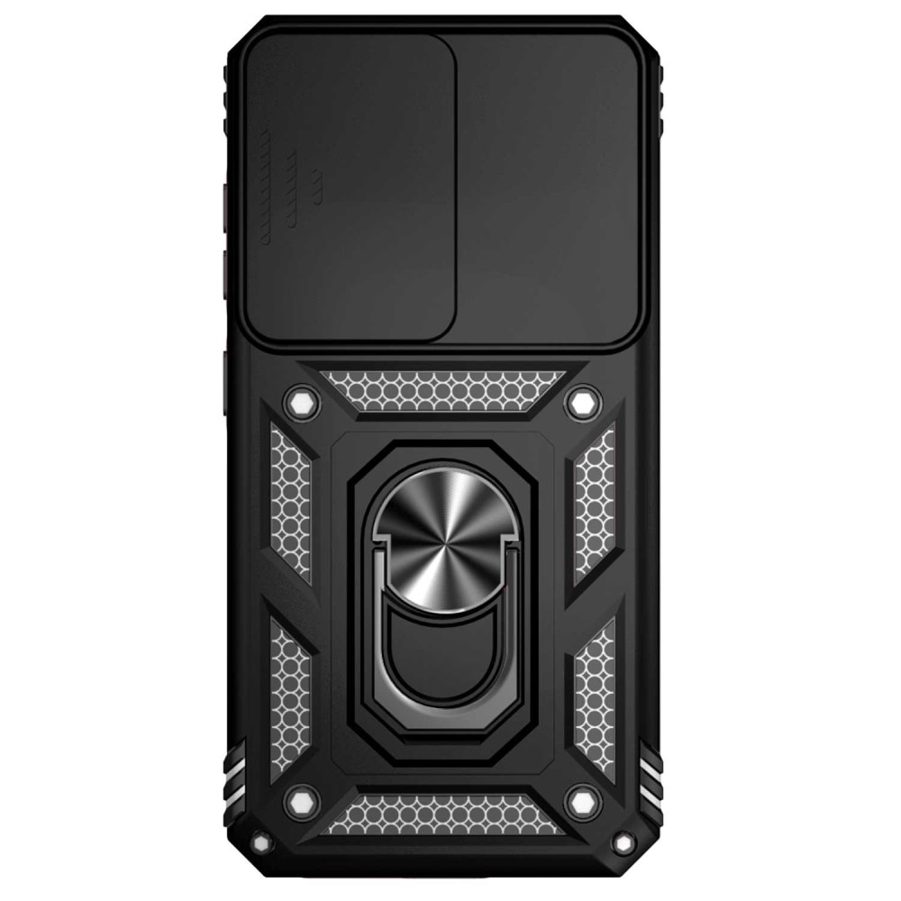 Cover ibride con anello e protezione fotocamera Samsung Galaxy S23 Plus Nero