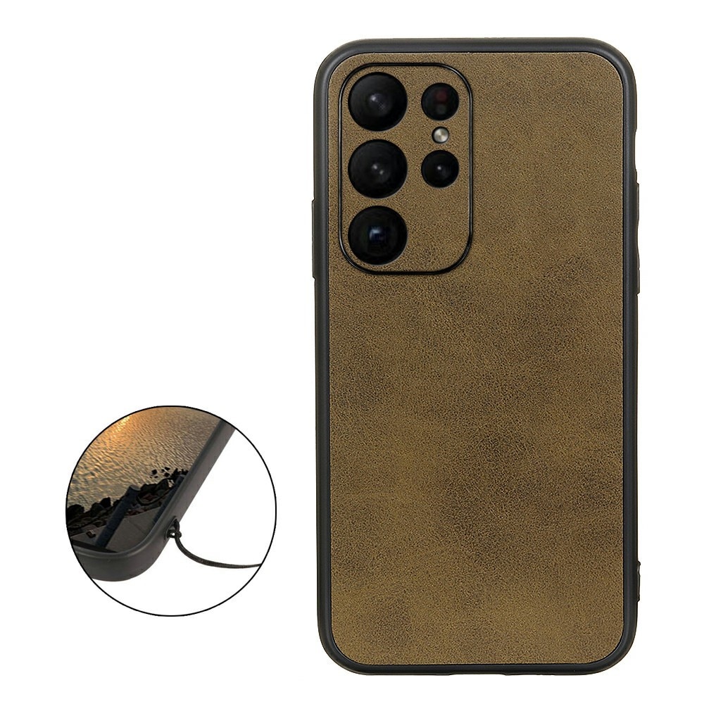 Cover in pelle Samsung Galaxy S23 Ultra marrone