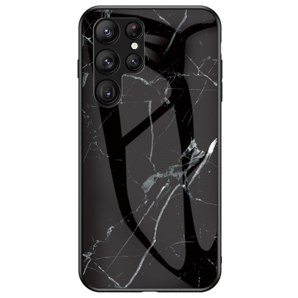Custodia in vetro temperato Samsung Galaxy S24 Ultra marmo nero