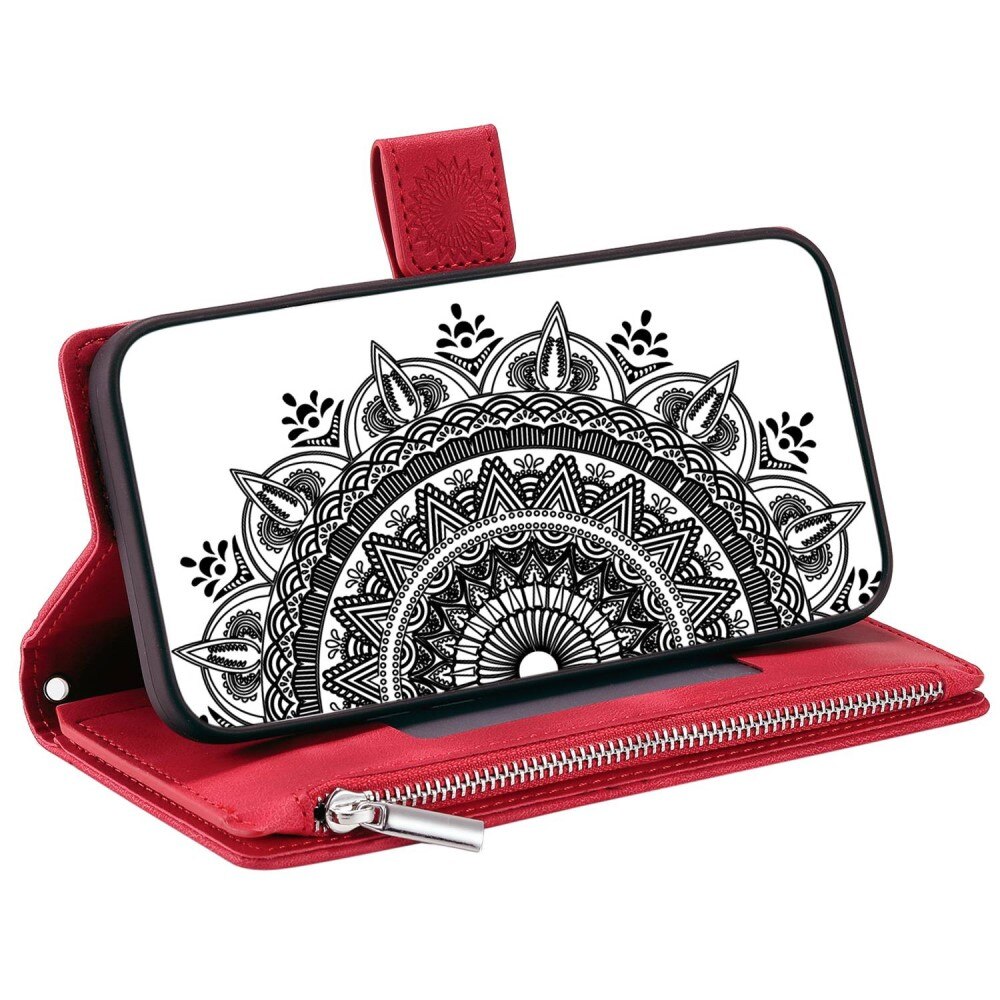 Borsa a portafoglio Mandala iPhone 14 rosso