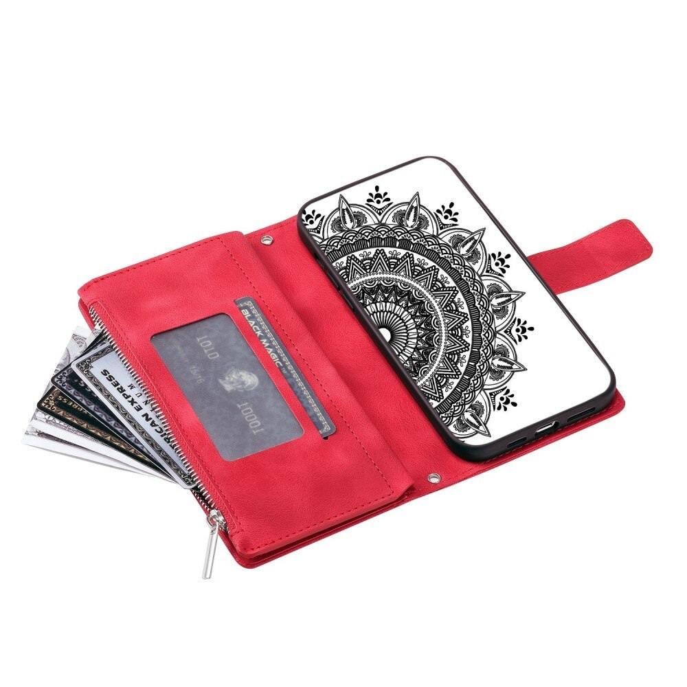 Borsa a portafoglio Mandala iPhone 14 rosso