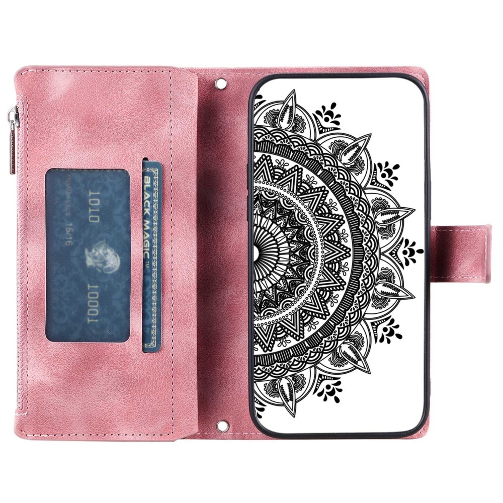 Borsa a portafoglio Mandala iPhone 14 rosa