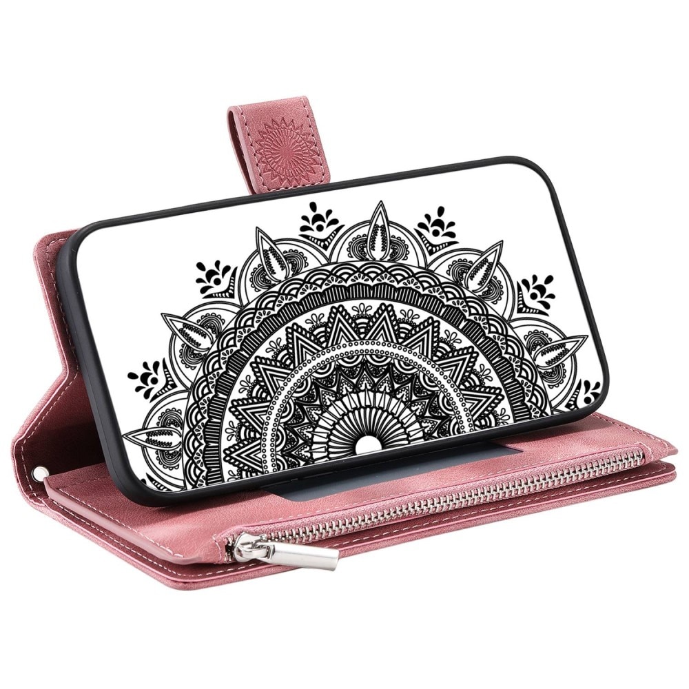 Borsa a portafoglio Mandala iPhone 14 rosa