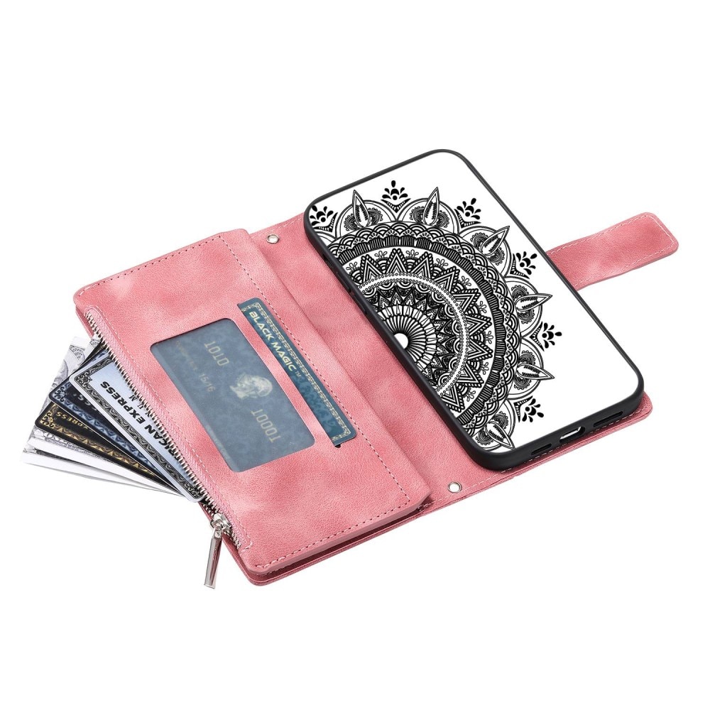 Borsa a portafoglio Mandala iPhone 14 rosa