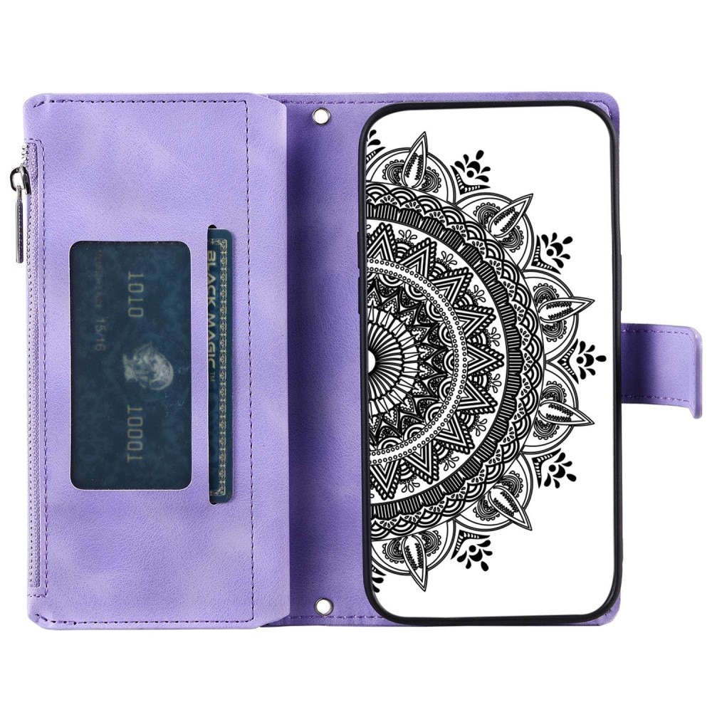 Borsa a portafoglio Mandala iPhone 14 viola