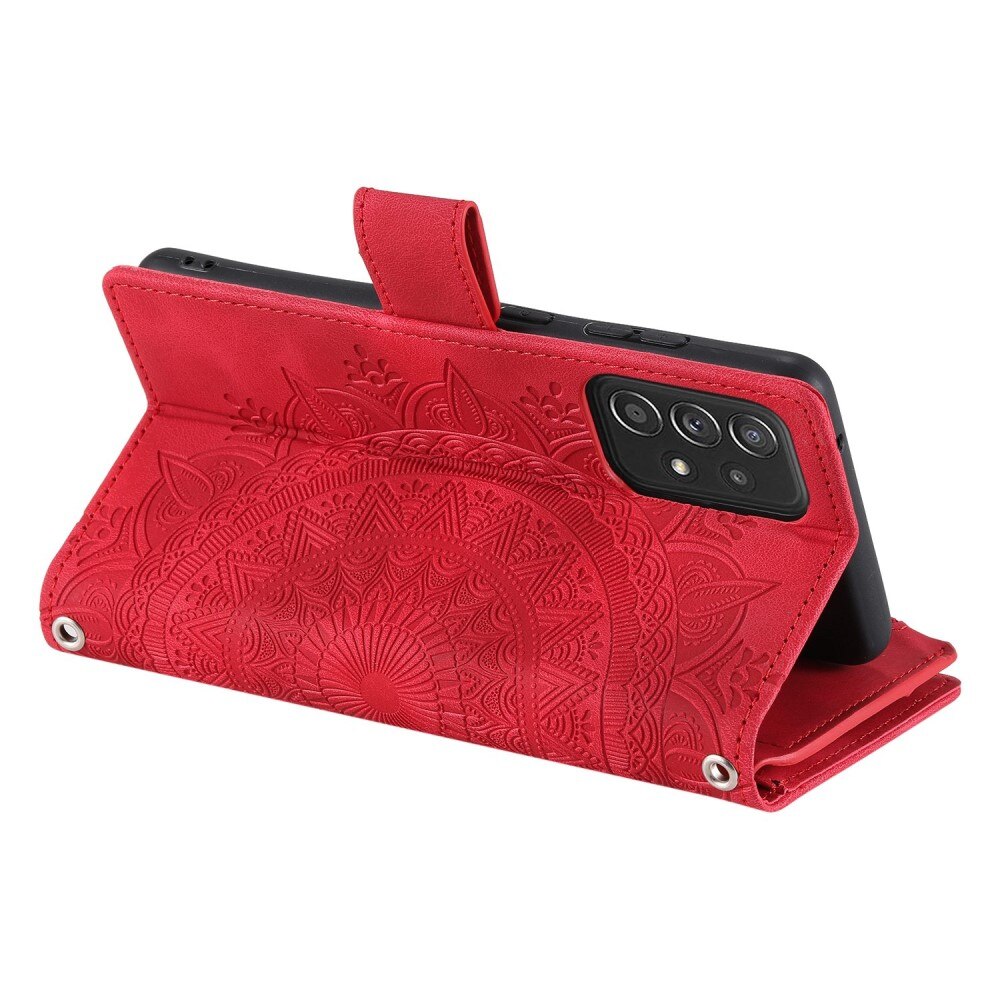 Borsa a portafoglio Mandala Samsung Galaxy A52/A52s rosso