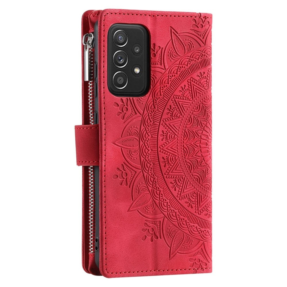 Borsa a portafoglio Mandala Samsung Galaxy A52/A52s rosso
