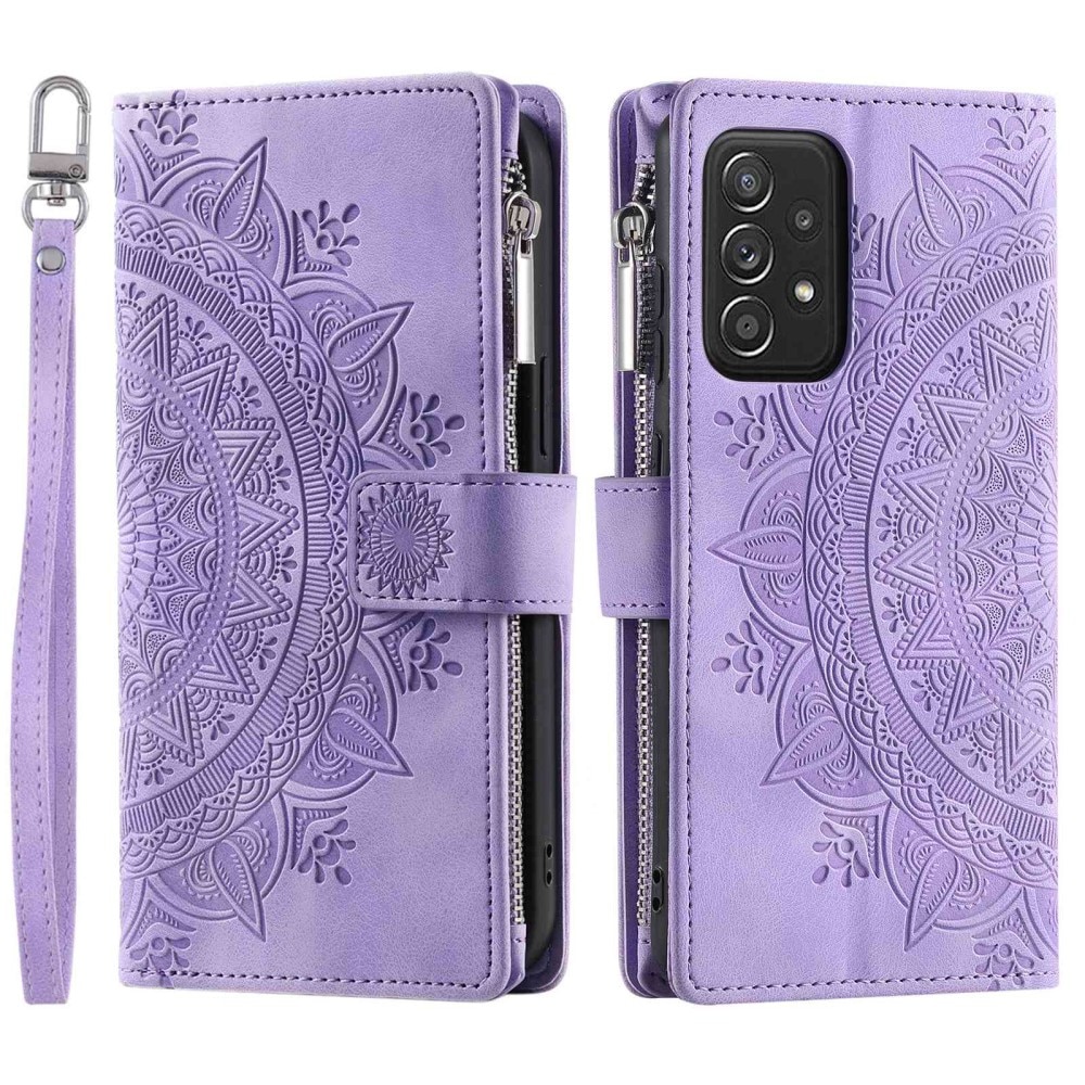 Borsa a portafoglio Mandala Samsung Galaxy A52/A52s viola