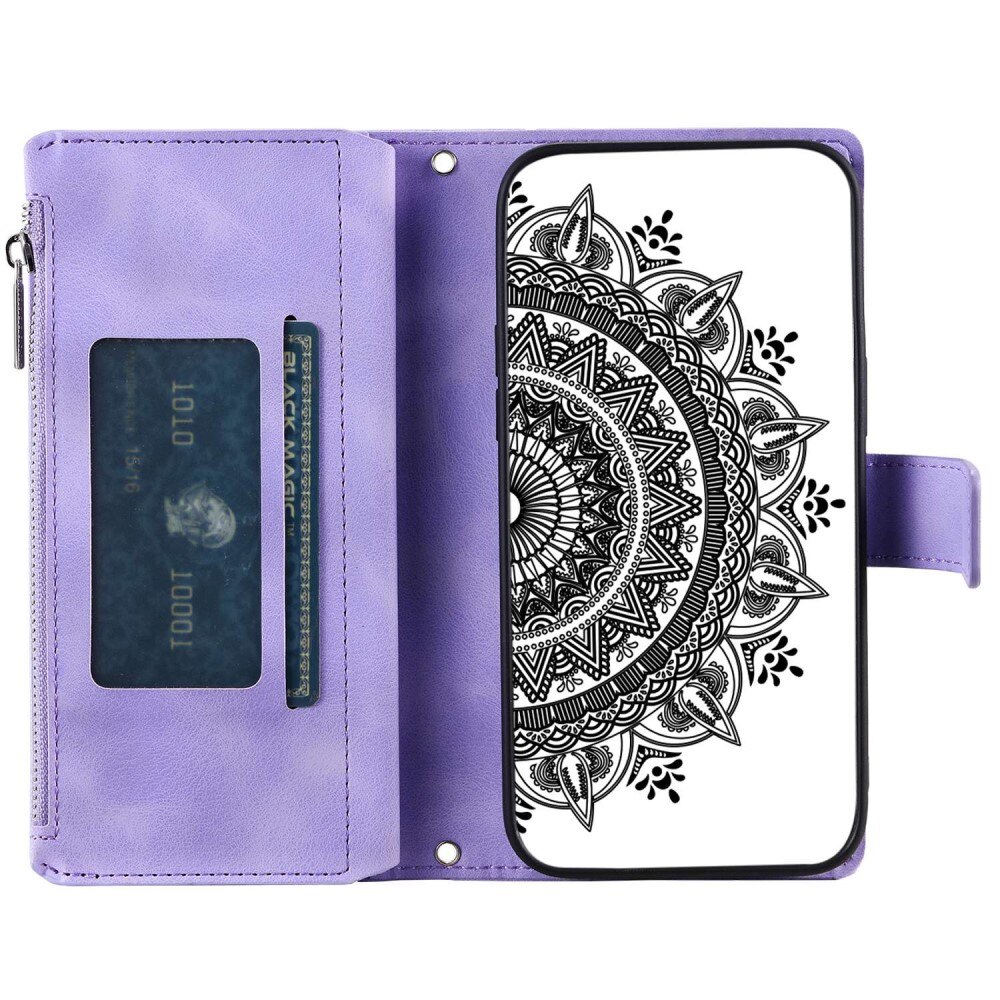 Borsa a portafoglio Mandala Samsung Galaxy A52/A52s viola