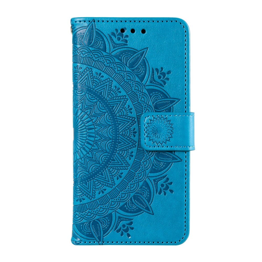 Custodia in pelle Mandala Samsung Galaxy S23 blu