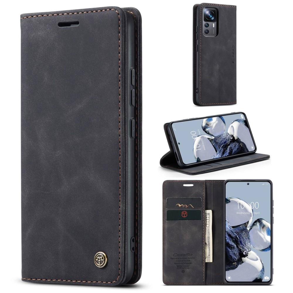 Custodie a portafoglio sottili Xiaomi 12T/12T Pro Nero