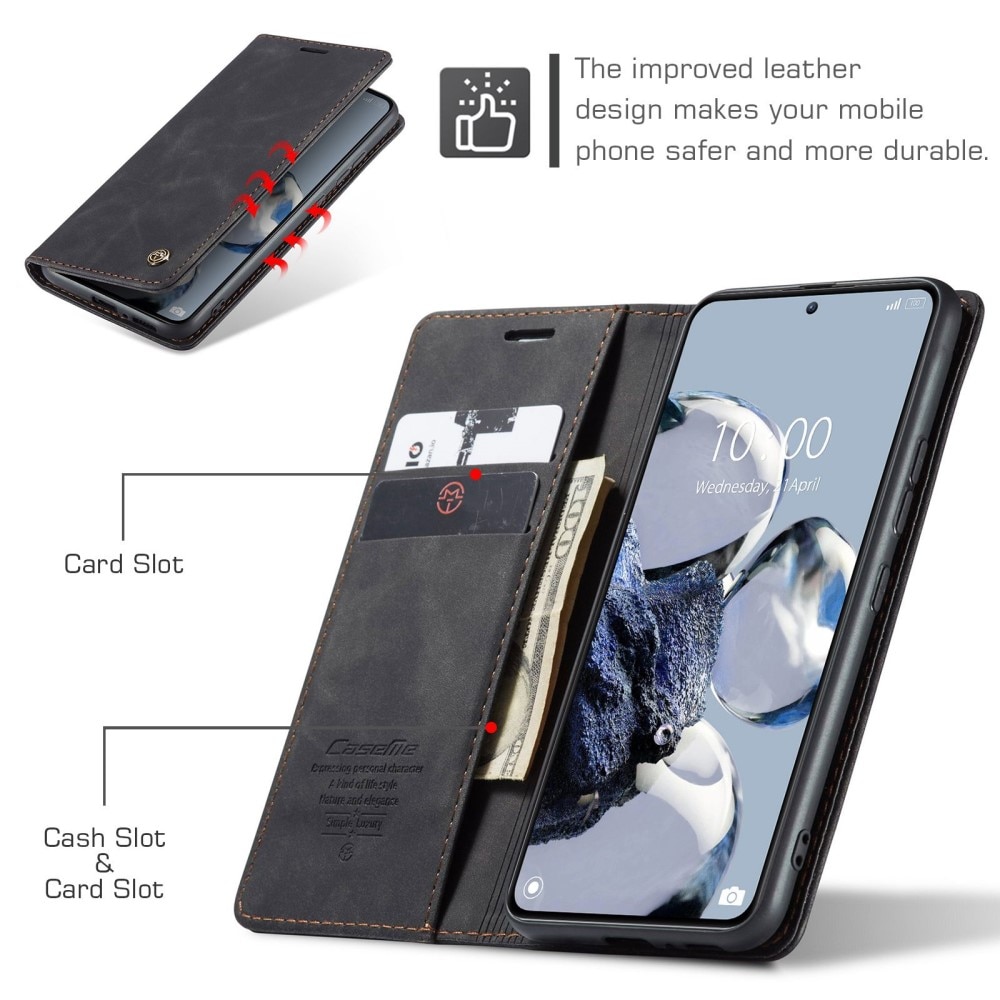 Custodie a portafoglio sottili Xiaomi 12T/12T nero