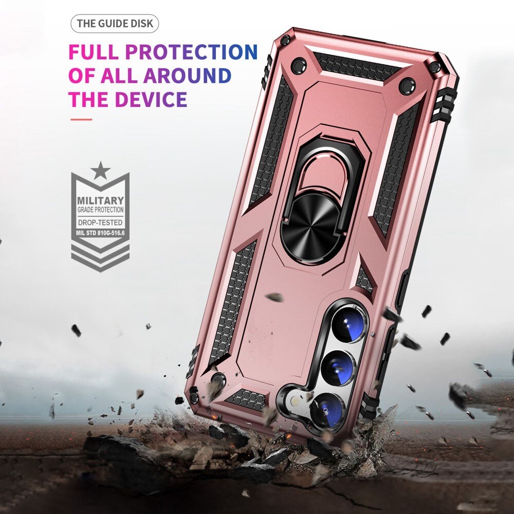 Cover ibride con anello Samsung Galaxy S23 oro rosa