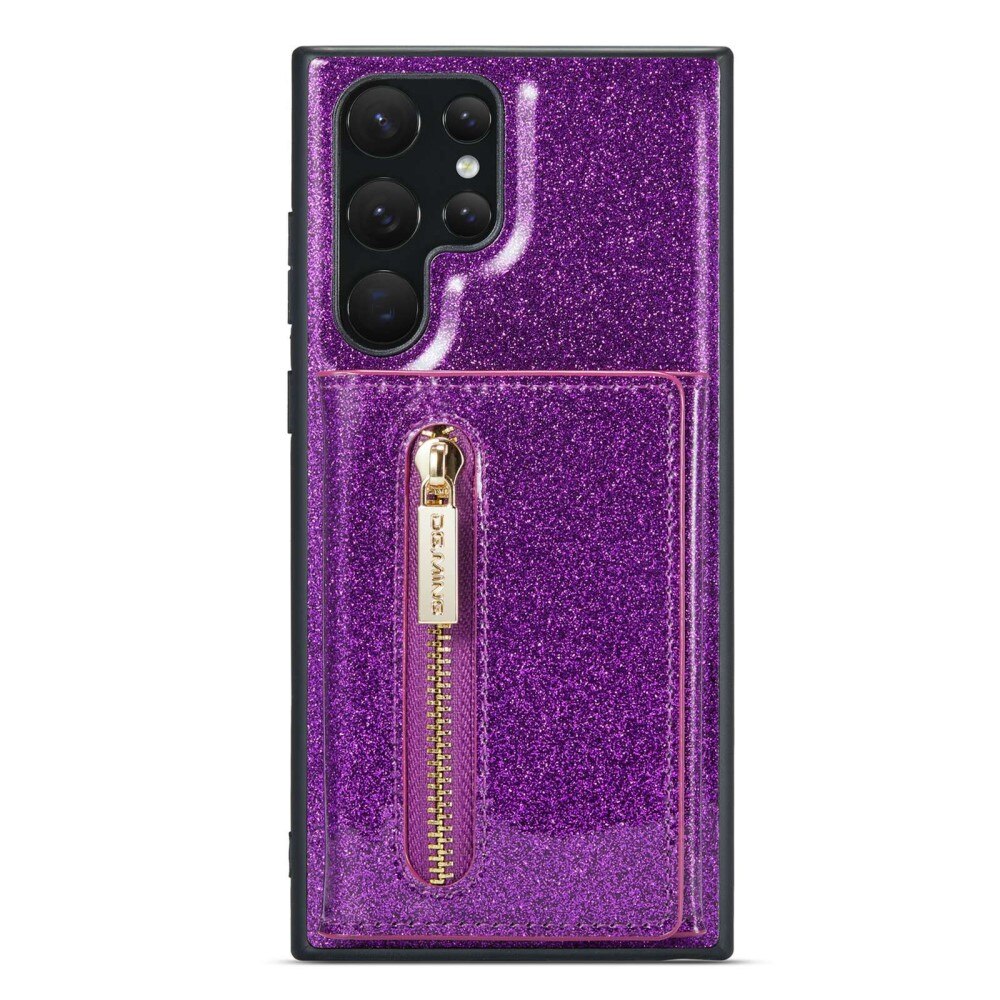 Cover Magnetic Card Slot Samsung Galaxy S23 Ultra Scintillio viola