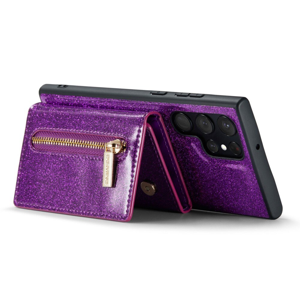 Cover Magnetic Card Slot Samsung Galaxy S23 Ultra Scintillio viola