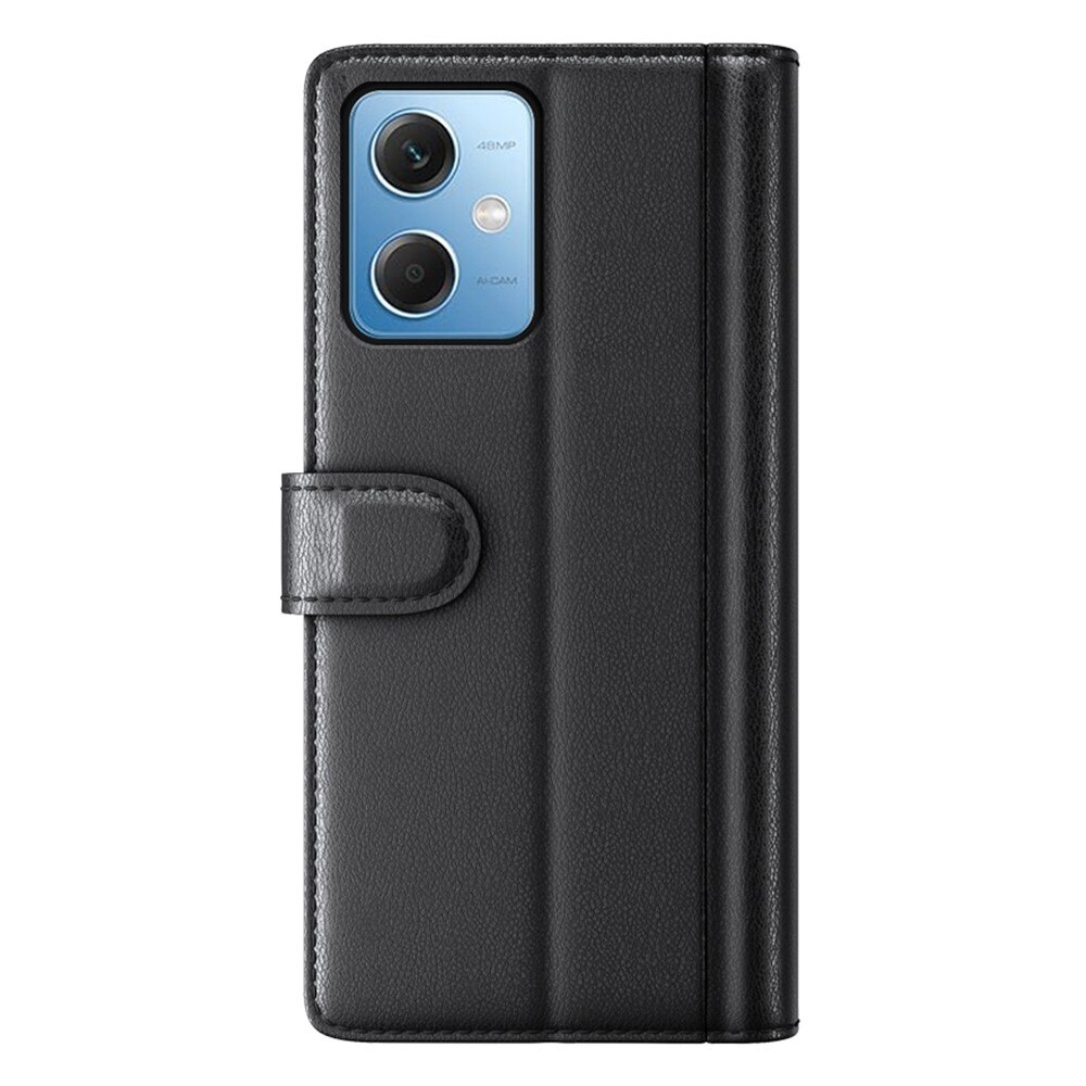 Custodia a portafoglio in vera pelle Xiaomi Redmi Note 12 nero